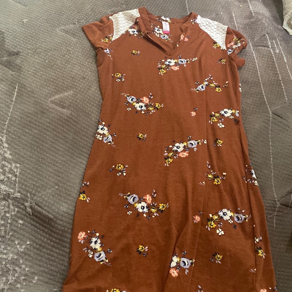Brown flower dress